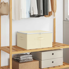 Storage Box Non-woven fabric 90 L Cream 6 pcs 50 cm 25 cm 30 cm