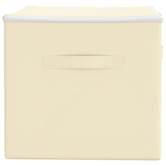 Storage Box Non-woven fabric 90 L Cream 6 pcs 55 cm 32 cm 35 cm