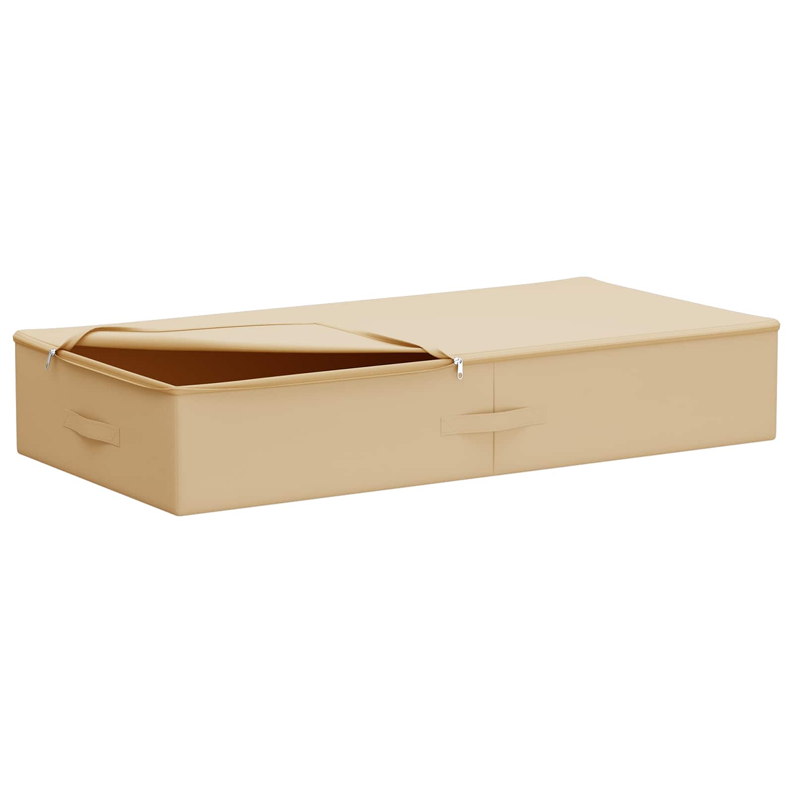 vidaXL Storage Box 2 pcs Non-woven fabric 90 x 48 x 15 cm 64.8 L Cream 3