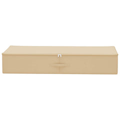 vidaXL Storage Box 2 pcs Non-woven fabric 90 x 48 x 15 cm 64.8 L Cream 4