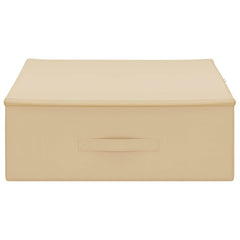 vidaXL Storage Box 2 pcs Non-woven fabric 90 x 48 x 15 cm 64.8 L Cream 5