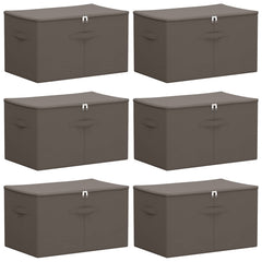 vidaXL Storage Box 6 pcs Non-woven fabric 55 x 35 x 32 cm 61.6 L 2