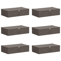 vidaXL Storage Box 6 pcs Non-woven fabric 70 x 40 x 18 cm 50.4 L Grey 2