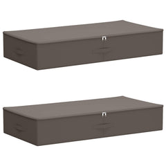 vidaXL Storage Box 2 pcs Non-woven fabric 100 x 50 x 18 cm 90 L Grey 2