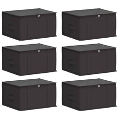 vidaXL Storage Box with Transparent Top Window 6 pcs Non-woven fabric 2
