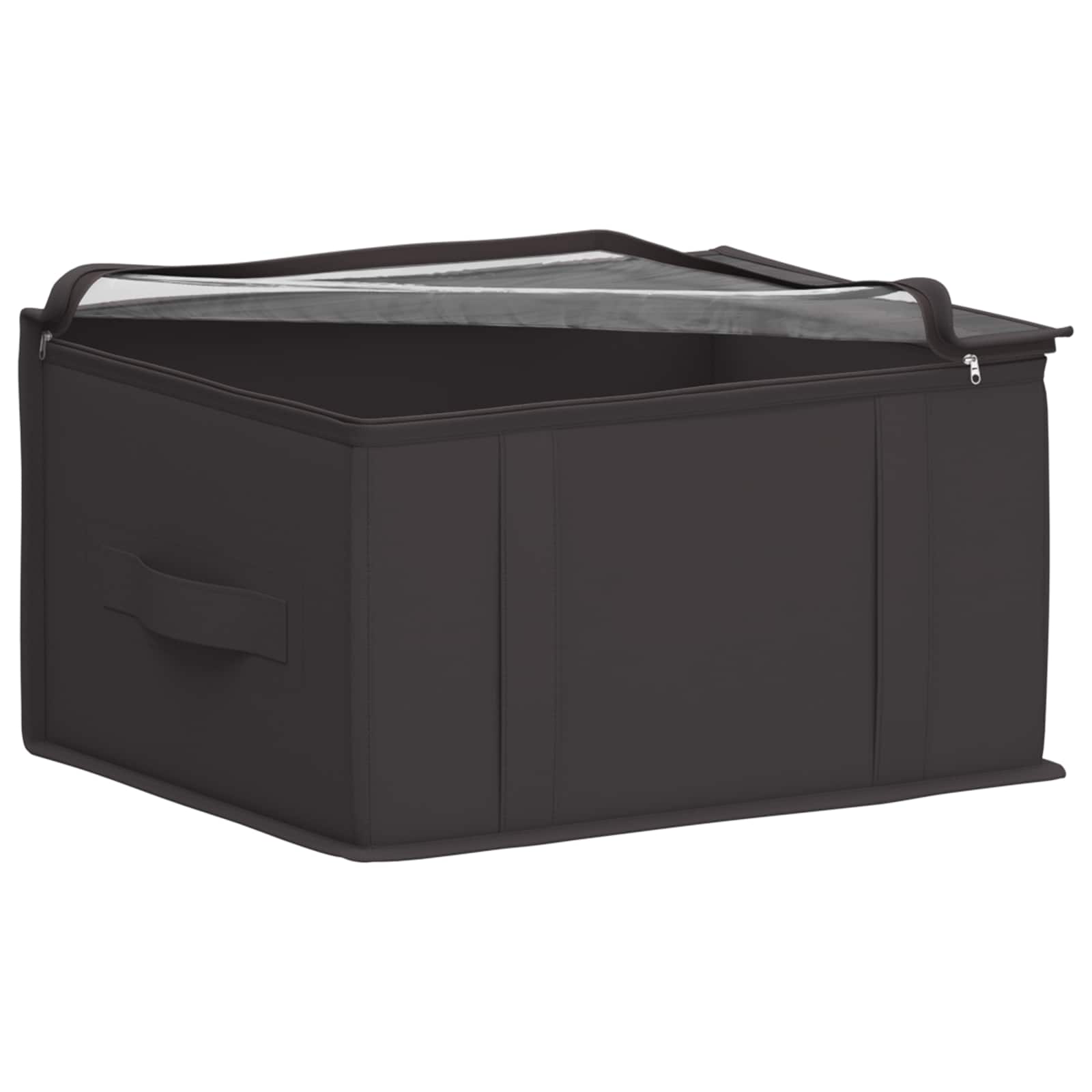 vidaXL Storage Box with Transparent Top Window 6 pcs Non-woven fabric 4
