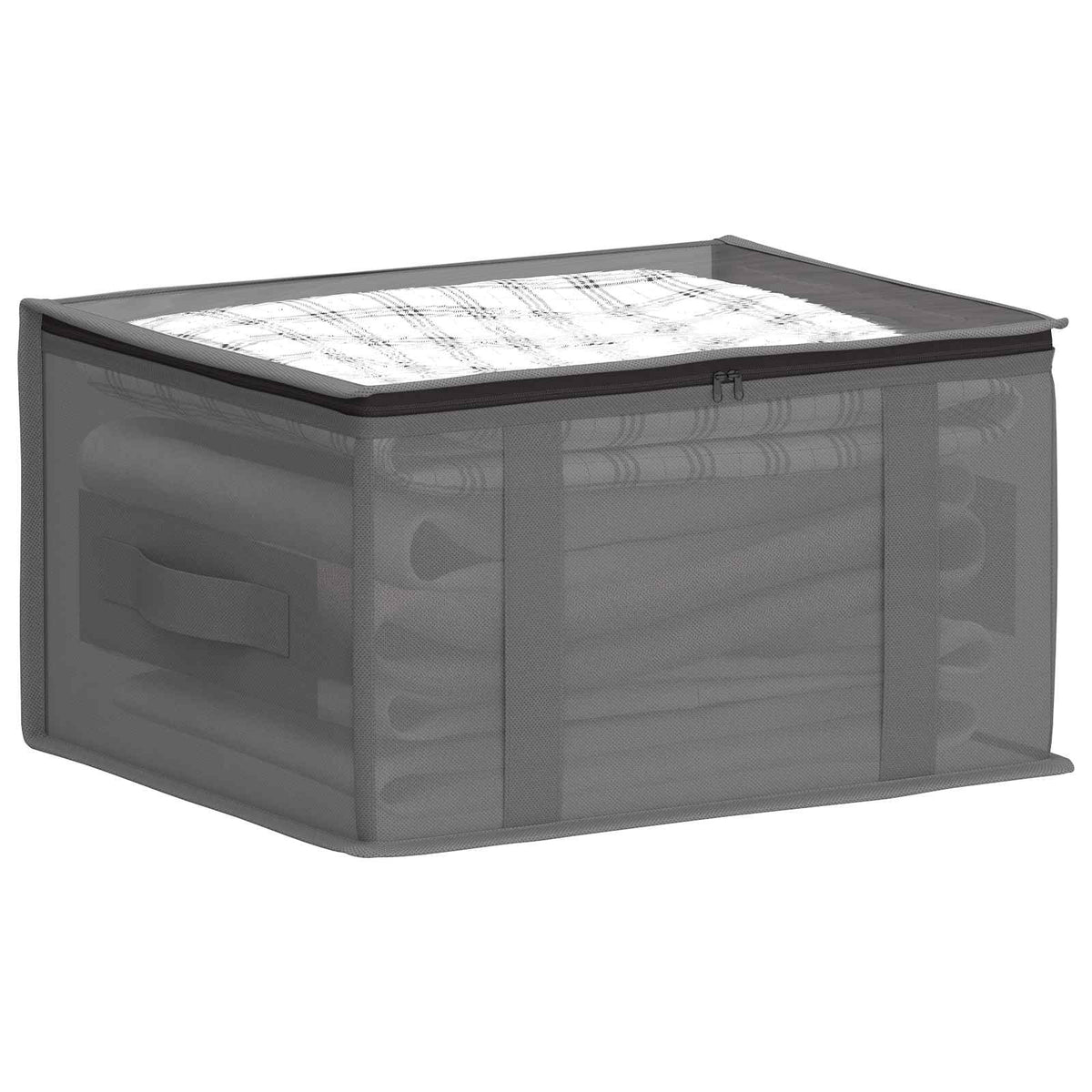 Storage Box with Transparent Top Window Non-woven fabric Anthracite 6 43 cm 23 cm 34 cm