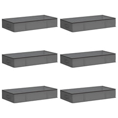 Storage Box with Transparent Top Window Non-woven fabric Anthracite 6 90 cm 15 cm 48 cm