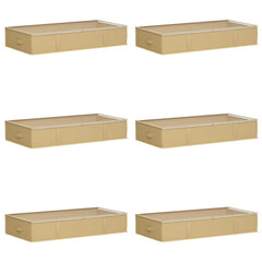 vidaXL Storage Box with Transparent Top Window 6 pcs Non-woven fabric 2