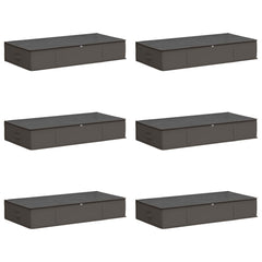 vidaXL Storage Box with Transparent Top Window 6 pcs Non-woven fabric 2