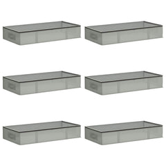 Storage Box with Transparent Top Window Non-woven fabric Grey 6 90 cm 15 cm 48 cm