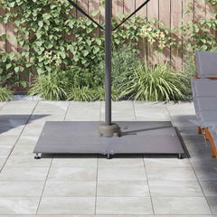 vidaXL Parasol Base 52 kg Dark grey wood look Steel Square Adjustable 4