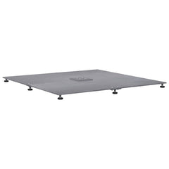 vidaXL Parasol Base 52 kg Dark grey wood look Steel Square Adjustable 2