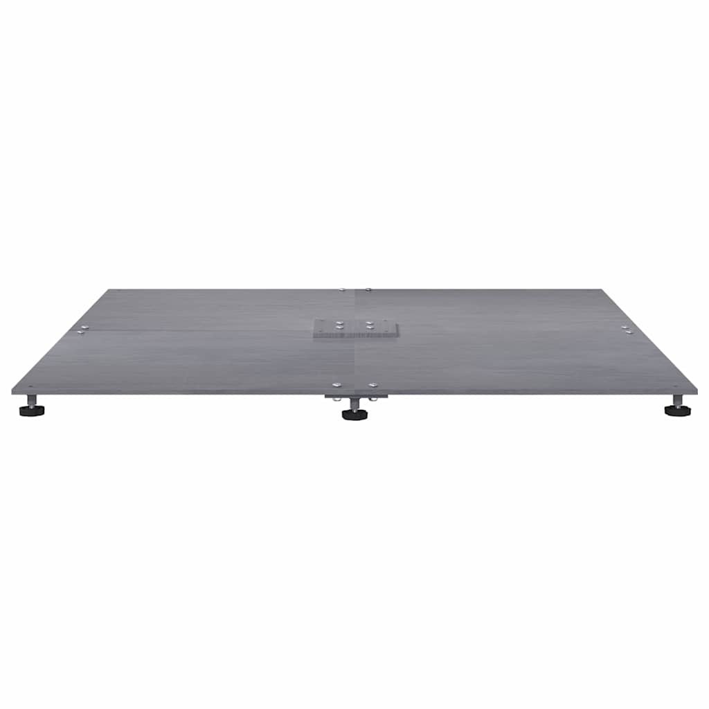 vidaXL Parasol Base 52 kg Dark grey wood look Steel Square Adjustable 5