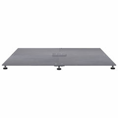 vidaXL Parasol Base 52 kg Dark grey wood look Steel Square Adjustable 5