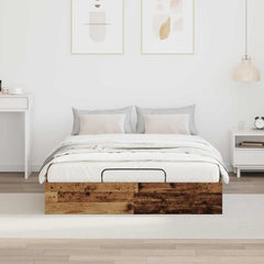 Ottoman Bed Frame Engineered Wood Length 200 cm Old Wood 120 cm