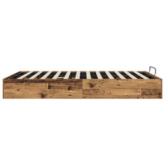 Ottoman Bed Frame Engineered Wood Length 200 cm Old Wood 120 cm