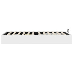 Ottoman Bed Frame Engineered Wood Length 200 cm White 90 cm