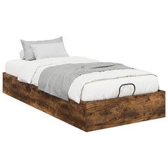 Ottoman Bed Frame Engineered Wood Length 200 cm Smoked Oak 90 cm