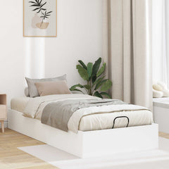 Ottoman Bed Frame Engineered Wood Length 200 cm White 80 cm