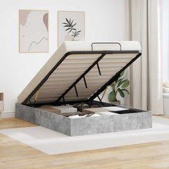 Ottoman Bed Frame Engineered Wood Concrete grey
