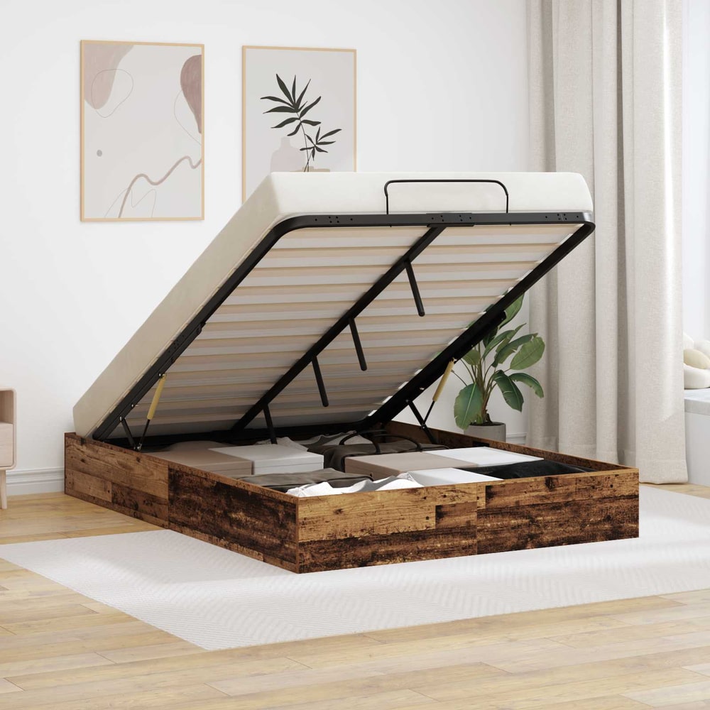 Ottoman Bed Frame Engineered Wood Old