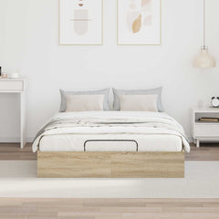 Ottoman Bed Frame 120 x 200 cm Engineered Wood Length 190 cm Sonoma oak