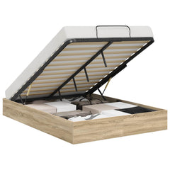 Ottoman Bed Frame 120 x 200 cm Engineered Wood Length 190 cm Sonoma oak