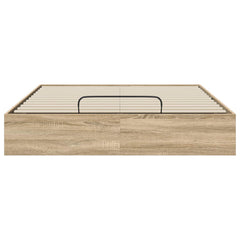 Ottoman Bed Frame 120 x 200 cm Engineered Wood Length 190 cm Sonoma oak