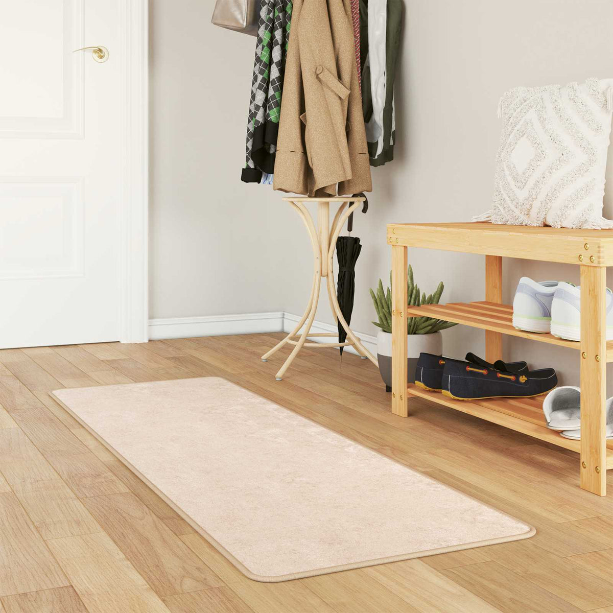 Rug Runner MARSA Cream Polyester and PVC
