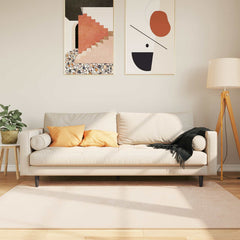 vidaXL Rug Runner MARSA Cream 120 x 170 cm Polyester and PVC 1