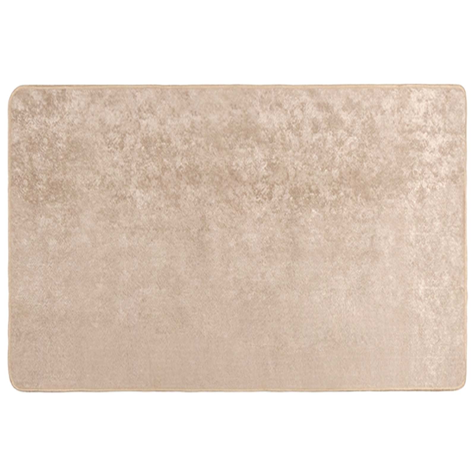 vidaXL Rug Runner MARSA Beige 100 x 150 cm Polyester and PVC 2