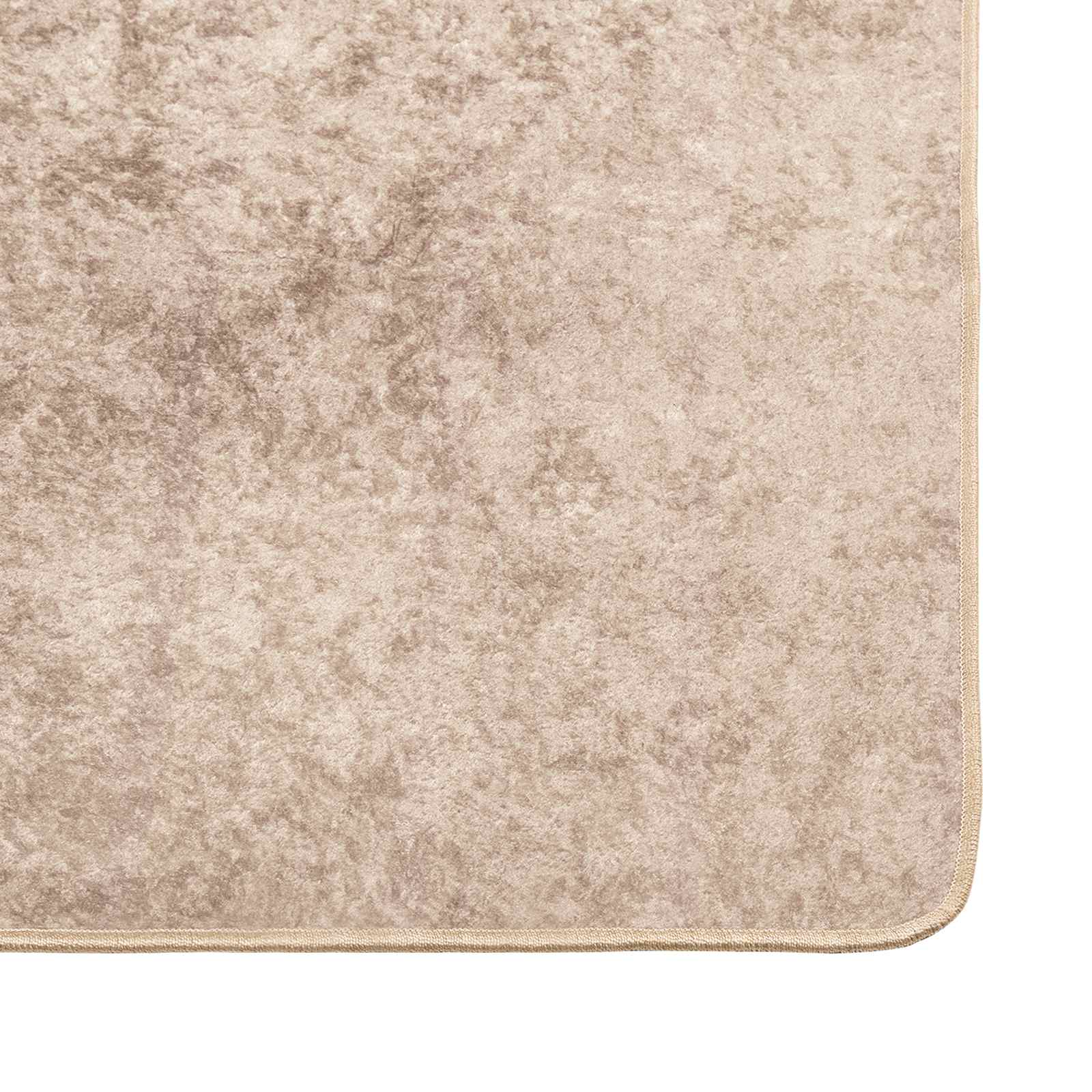 vidaXL Rug Runner MARSA Beige 100 x 350 cm Polyester and PVC 5