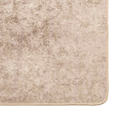 vidaXL Rug Runner MARSA Beige 100 x 350 cm Polyester and PVC 5