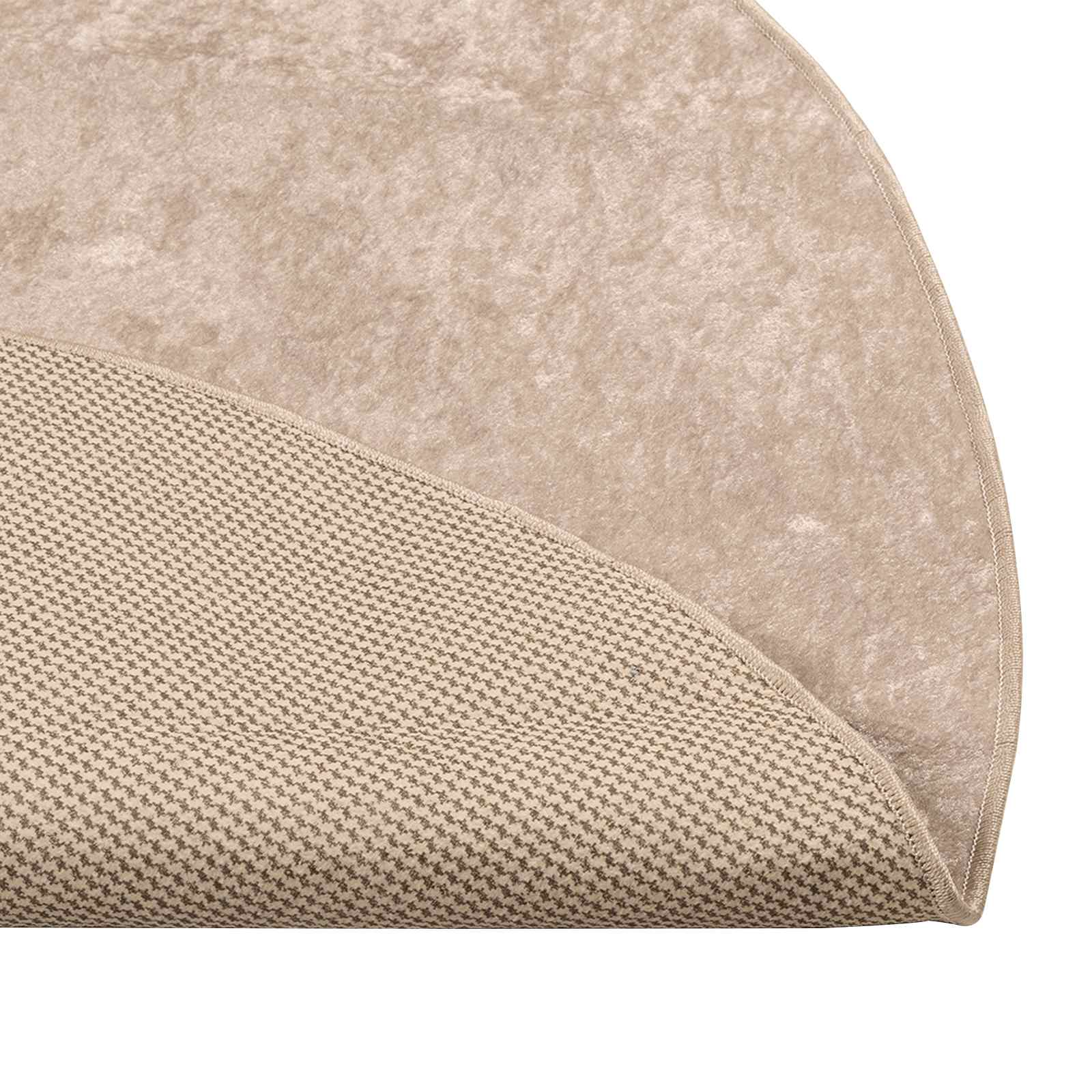 vidaXL Rug Runner MARSA Beige 120 x 120 cm Polyester and PVC 4