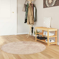 vidaXL Rug Runner MARSA Beige 120 x 120 cm Polyester and PVC 1
