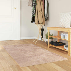 vidaXL Rug Runner MARSA Sand 80 x 200 cm Polyester and PVC 1