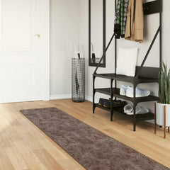 vidaXL Rug Runner MARSA Grey 50 x 400 cm Polyester and PVC 1