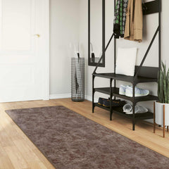 vidaXL Rug Runner MARSA Grey 80 x 450 cm Polyester and PVC 1