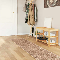 vidaXL Rug Runner MARSA Brown 50 x 300 cm Polyester and PVC 1