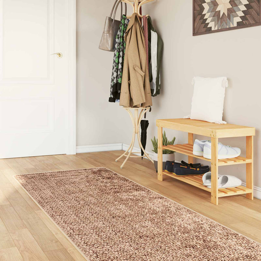 vidaXL Rug Runner MARSA Yellow 100 x 350 cm Polyester and PVC 1