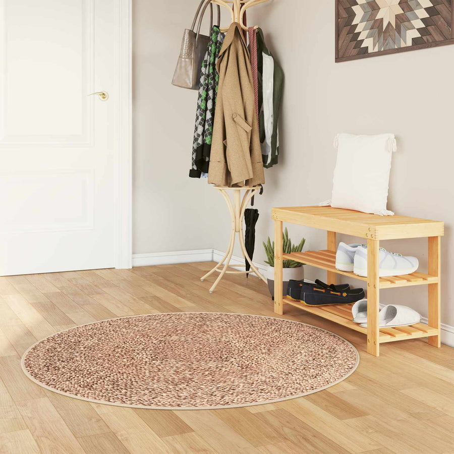 vidaXL Rug Runner MARSA Yellow 120 x 120 cm Polyester and PVC 1