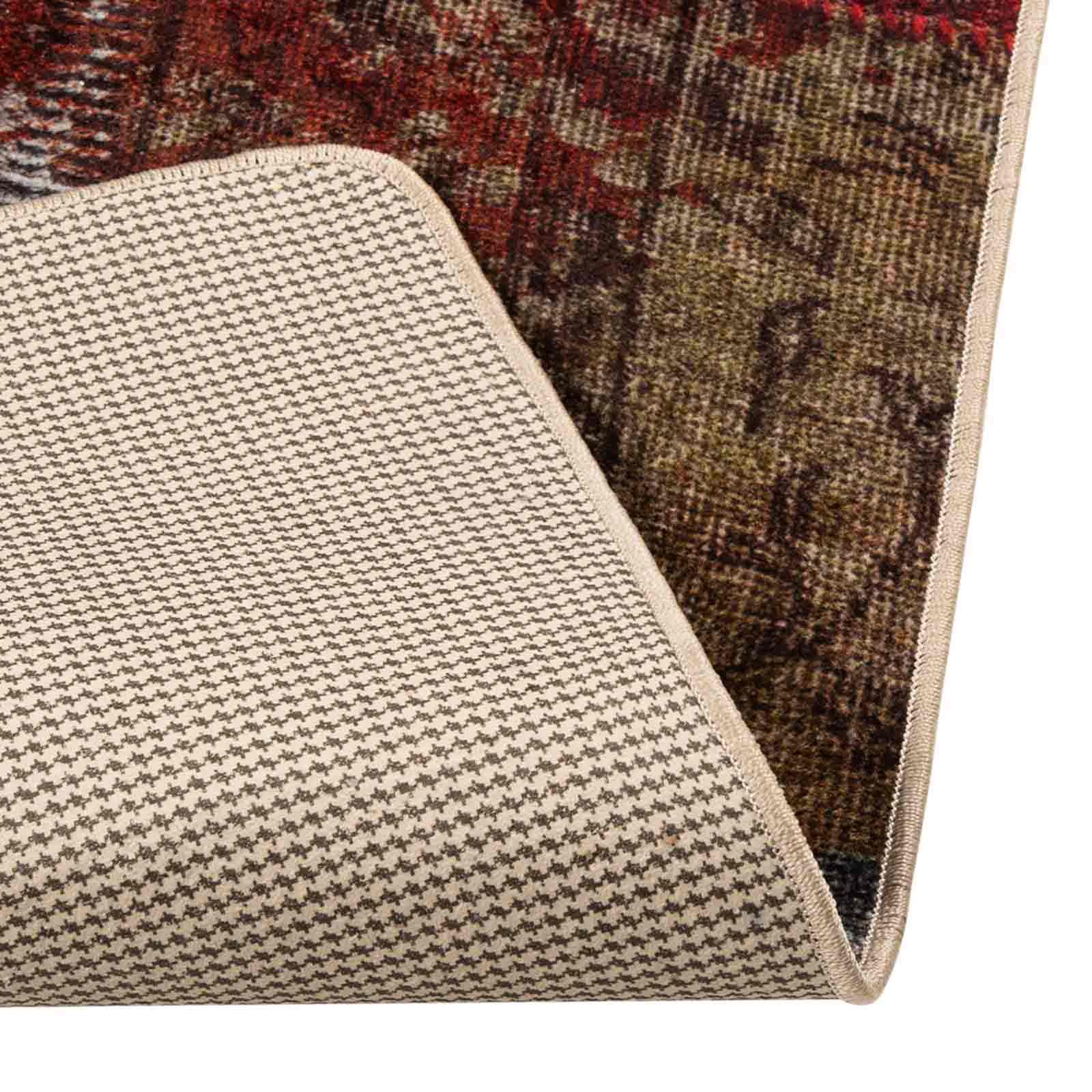 vidaXL Rug Runner MARSA Multicolour 80 x 400 cm Polyester and PVC 4