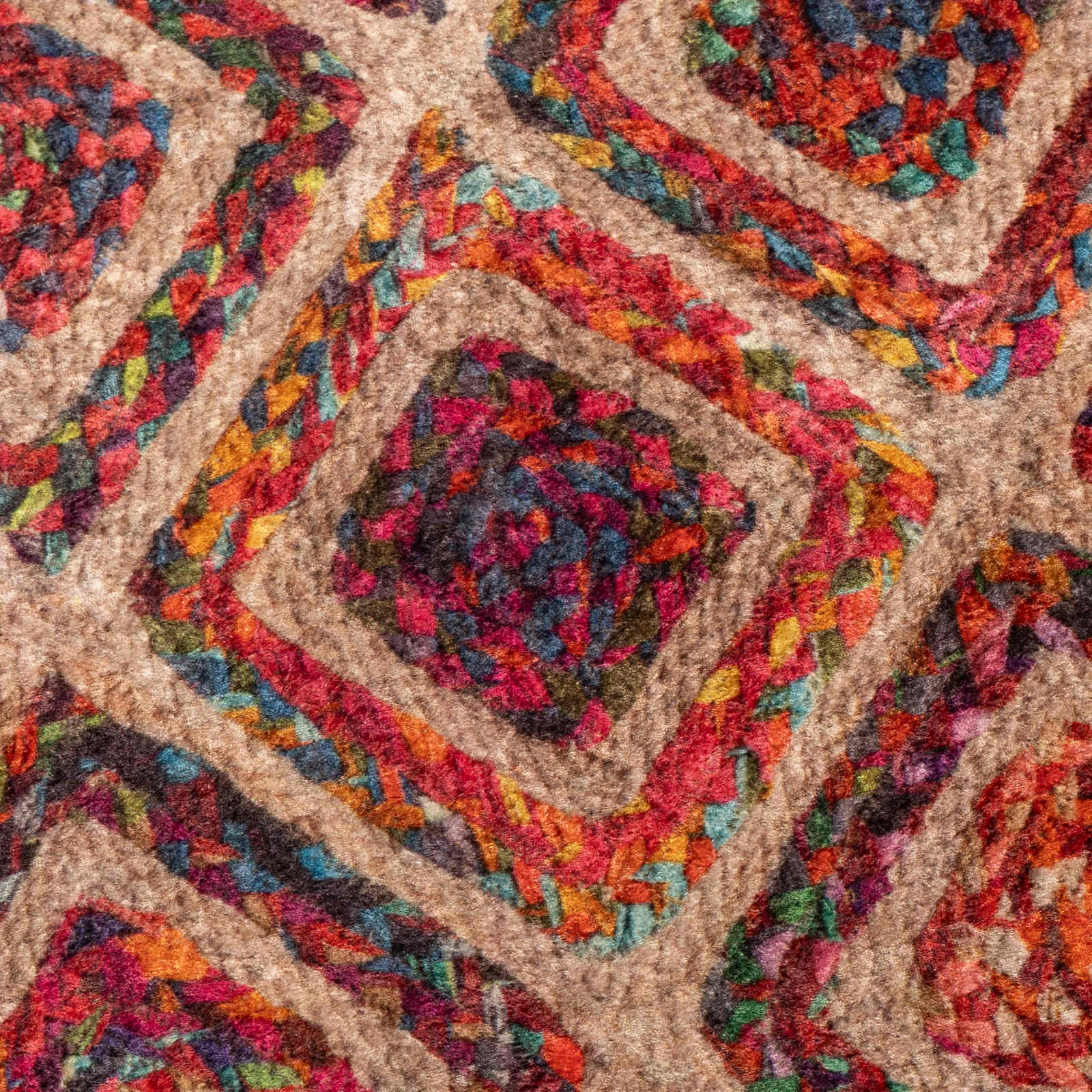 vidaXL Rug Runner MARSA Multicolour 80 x 400 cm Polyester and PVC 6