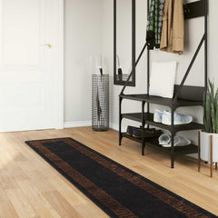 vidaXL Rug Runner MARSA Black 50 x 400 cm Polyester and PVC 1