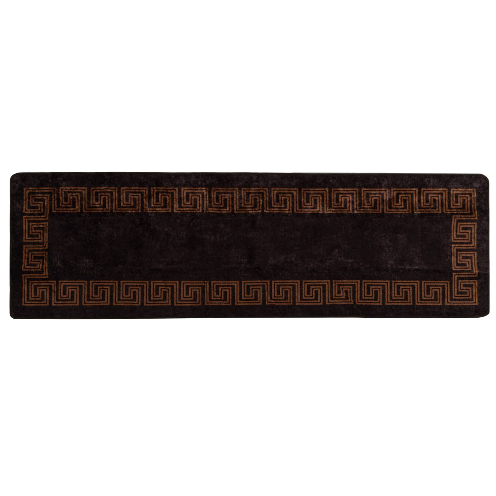 vidaXL Rug Runner MARSA Black 80 x 250 cm Polyester and PVC 2