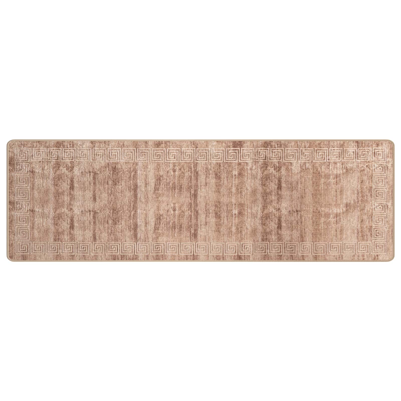 vidaXL Rug Runner MARSA White 80 x 250 cm Polyester and PVC 2