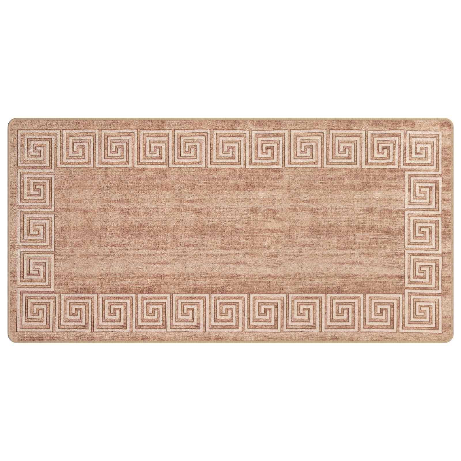 vidaXL Rug Runner MARSA White 100 x 200 cm Polyester and PVC 2