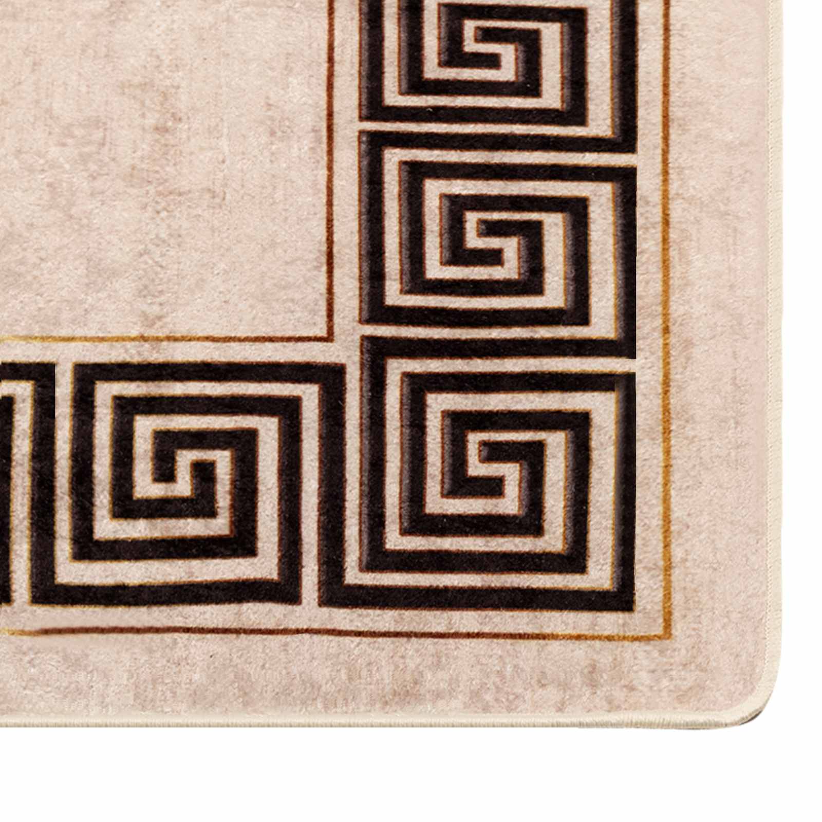 vidaXL Rug Runner MARSA Black 80 x 400 cm Polyester and PVC 5