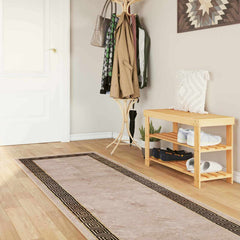 vidaXL Rug Runner MARSA Black 80 x 400 cm Polyester and PVC 1